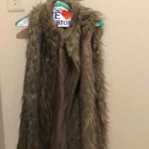 Faux fur vest